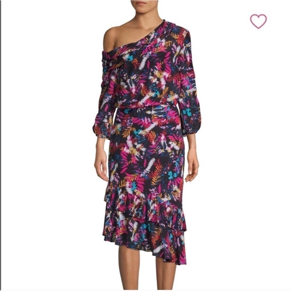 Designer SALONI Floral One-Shoulder Lexi Dress